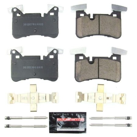 Powerstop BRAKE PADS FMSI Number D1450 Carbon Fiber Infused Ceramic Set Of 4 With Hardware Z23-1450